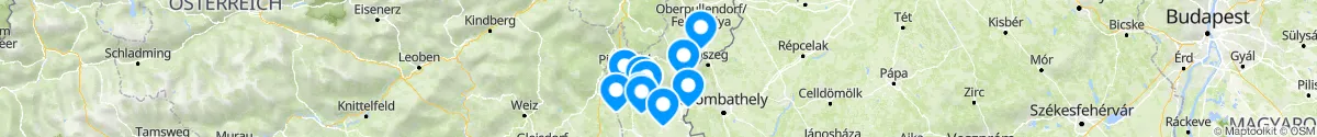 Map view for Pharmacies emergency services nearby Unterkohlstätten (Oberwart, Burgenland)